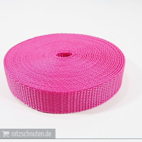 5m PP Gurtband 2cm breit pink – Taschengurt Polypropylen