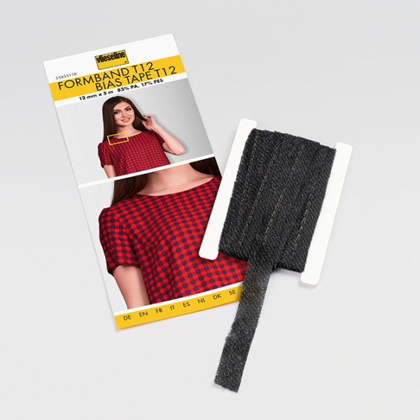 Vlieseline FORMBAND T12 schwarz – Kanten sichern und fixieren (5m)