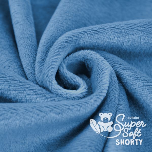 Kullaloo Plüsch SuperSoft Shorty rauchblau - Silky Minky Kuschel Nicki 100x75cm