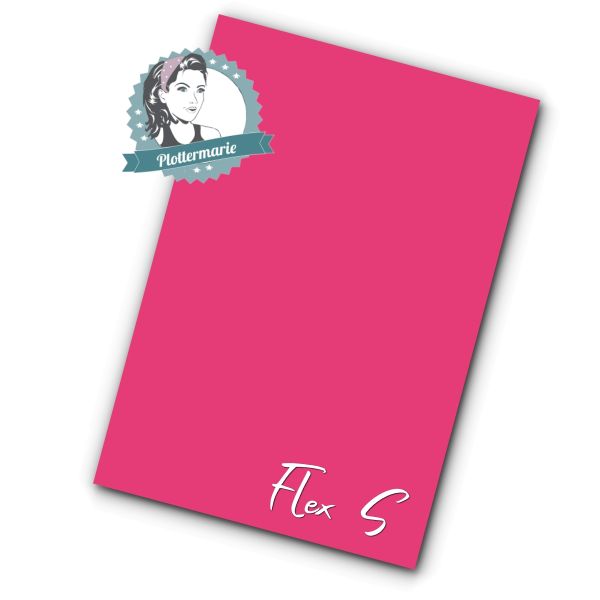 Flexfolie für Textildruck fuchsia pink A4 - Plotterfolie von Plottermarie Flex S Premium 80µ