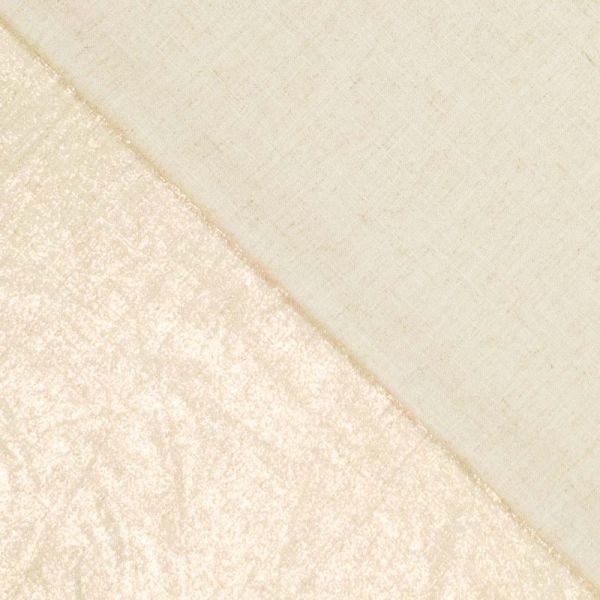 Foil Glitter gold – schimmernder Viskose Leinen Stoff für edle Looks