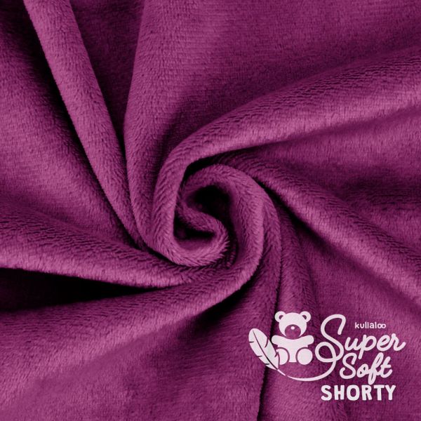 Kullaloo Plüsch SuperSoft Shorty pflaume - Silky Minky Kuschel Nicki violett 100x75cm