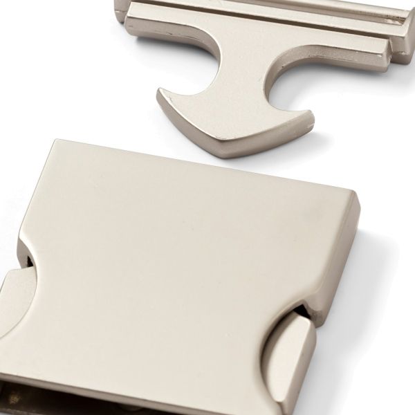 Metall Steckschnalle silber 30mm für Gürtel und Taschen von Prym