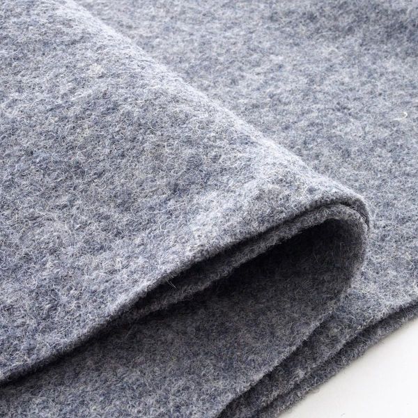 Klassischer Walkloden aus 100% Wolle grau – Wollwalk Naomi melange von Swafing