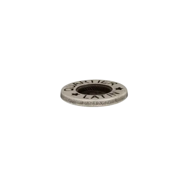 Metallknopf 16 mm altsilber Quartier Latin Gravur
