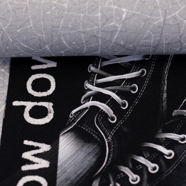 Sweat Sneaker hellgrau - Slow Down by Thorsten Berger – 90cm Panel French Terry