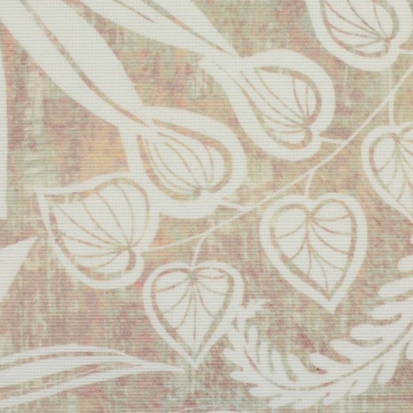 beschichtete Stoff mit Blättern Beige – Serie Alsfeld von Swafing