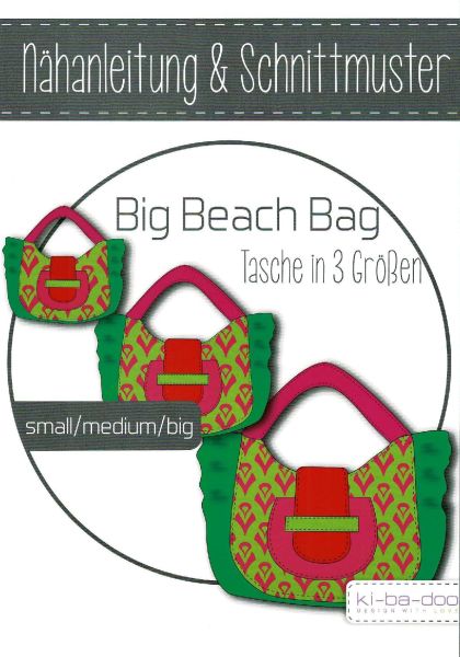 Schnittmuster Beach Bag Tasche in 3 Größen von KiBaDoo