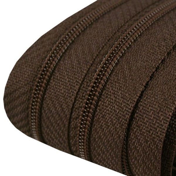 Reißverschluss endlos 3mm dunkelbraun - Endlosreißverschluss SR3 brown
