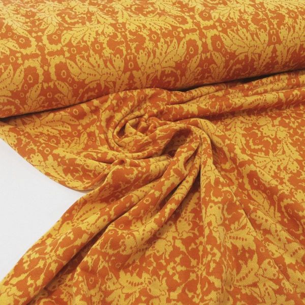 Strick Jacquard Ornamente senf gelb ocker für Cardigan & Co.