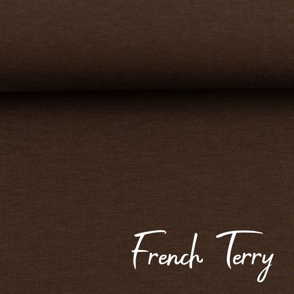 Sweat uni braun - French Terry MAIKE von Swafing