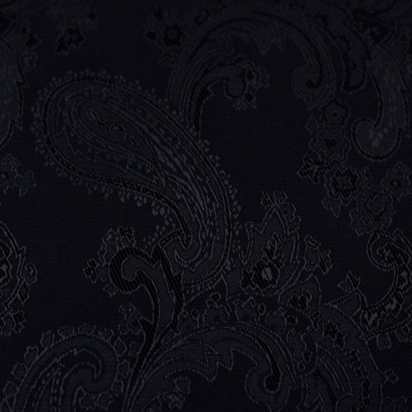 Futtertaft Filati schwarz – Paisley Jacquard von Swafing
