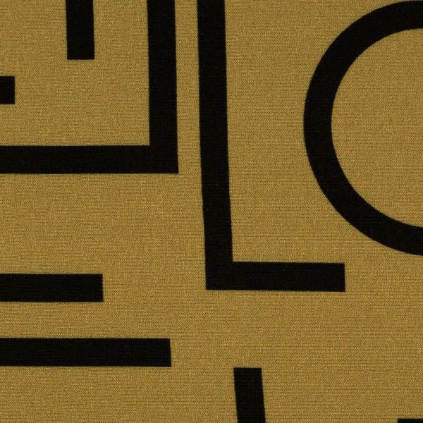 luftig leichte Viskose Hieroglyphen khaki oliv - Kleiderstoff Pauline von Swafing