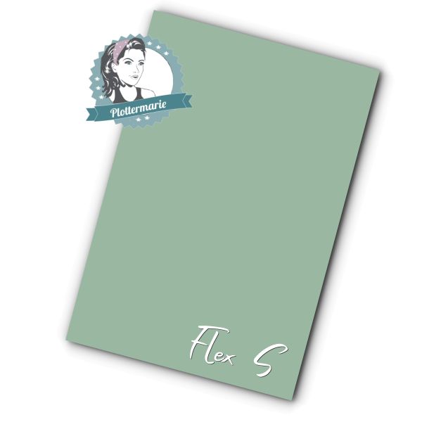 Flexfolie für Textildruck sage dusty mint A4 - Plotterfolie von Plottermarie Flex S Premium 80µ