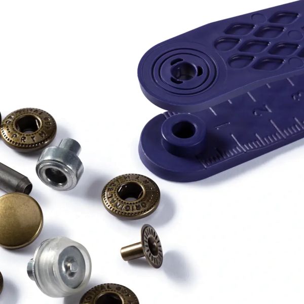 10 Anorak Druckknöpfe PRYM – 12mm altmessing mit Werkzeug