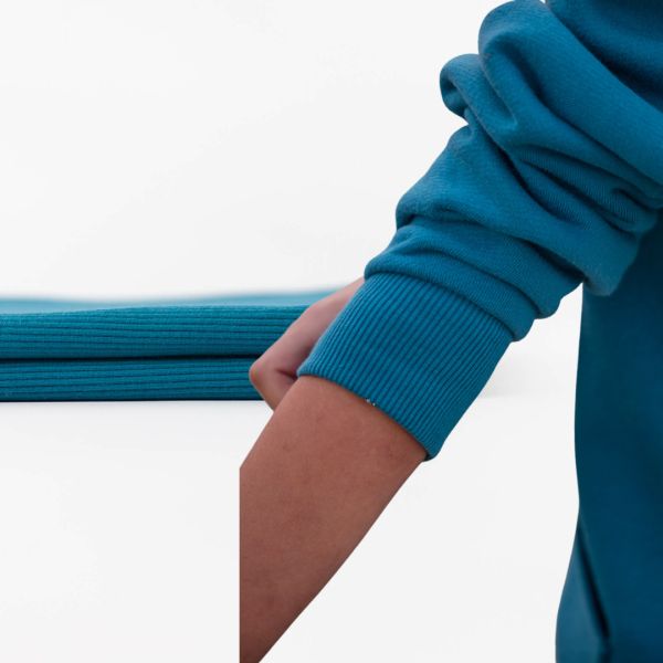 geripptes Bündchen in Lagunenblau petrol - schwere Qualität 1,4m breit von See You At Six