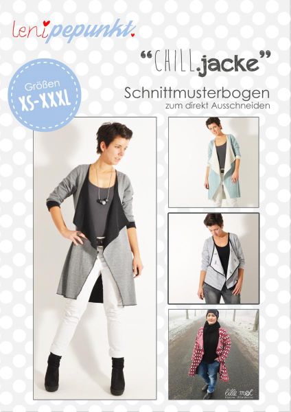 Schnittmuster CHILL.jacke - bequemer Cardigan mit Aufschlag Gr. XS-XXXL