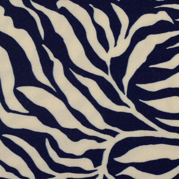 Viskose Webware Animal Print dunkelblau - Serie Zebra Jungle von Swafing