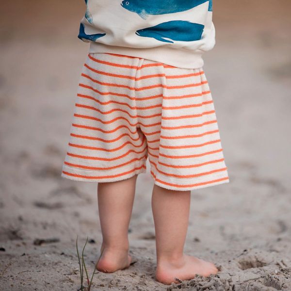 Sommerfrottee mit Streifen creme orange - Terry Cloth 2m breit von See You At Six