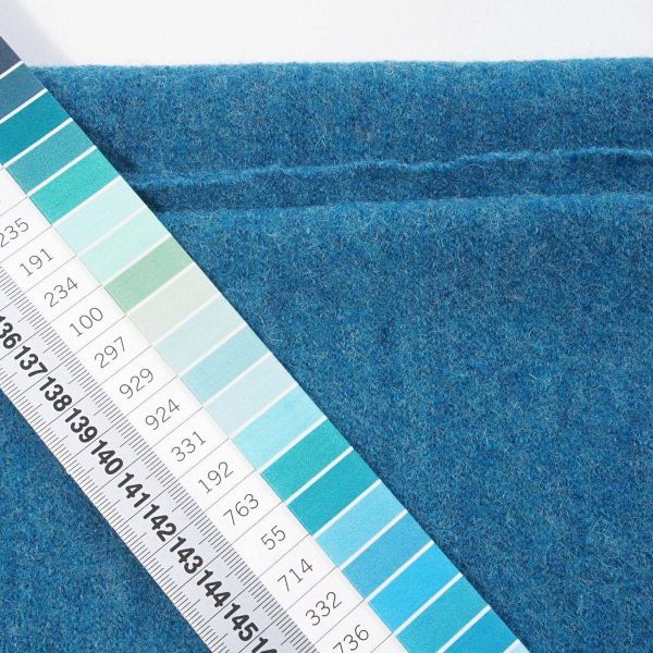 Klassischer Walkloden aus 100% Wolle türkis petrol – Wollwalk Naomi melange von Swafing