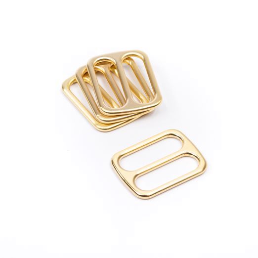 Metall Schieber Maxi 25mm gold – Leiterschnalle Stegschnalle für Gurtbänder