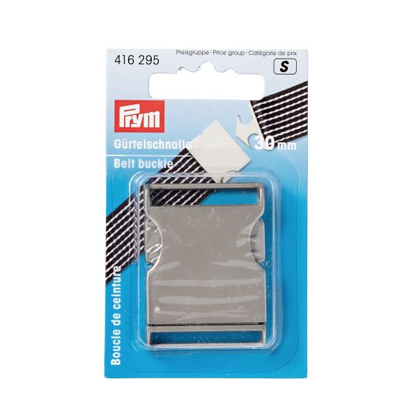 Metall Steckschnalle silber 30mm für Gürtel und Taschen von Prym