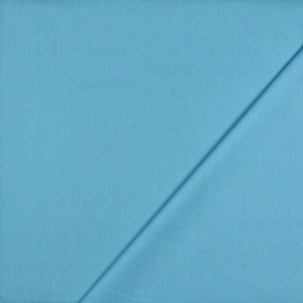 Baumwollstoff uni himmelblau - Baumwolle Popeline – Cotton Poplin sky blue