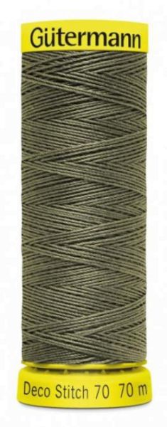 Deco Stitch 70 khaki moos - 70m kräftiges Nähgarn Fb. 0824 von Gütermann für Zierstiche und Steppnäh