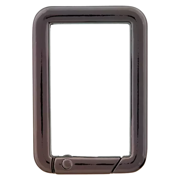 FASHION Metall Karabiner Square 30mm gunmetal titan – für Taschen & Gurtbänder 3cm