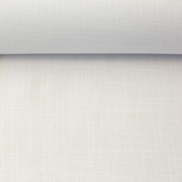 Baumwolle Chambray Leinenstruktur weiß – Sanna Marin von Swafing