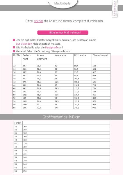 Schnittmuster Jogginghose Edda - Sweathose von KiBaDoo Gr. 32-58