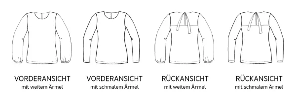 Schnittmuster FRAU YELDA • Shirt mit Schleife von Studio Schnittreif • Gr. XS-XXL