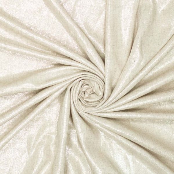 Foil Glitter silver – schimmernder Viskose Leinen Stoff silber für edle Looks