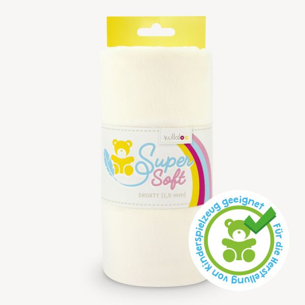 Kullaloo Plüsch SuperSoft Shorty wollweiß - Silky Minky Kuschel Nicki 100x75cm