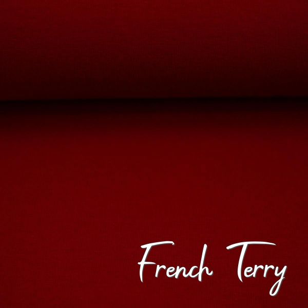 Sweat uni bordeaux rot - French Terry MAIKE von Swafing