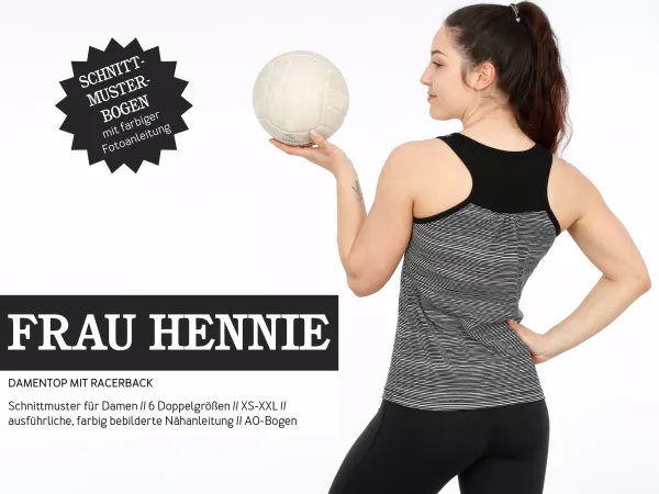 Schnittmuster FRAU HENNIE • Sport Top Racerback für Damen • Gr. XS-XXL