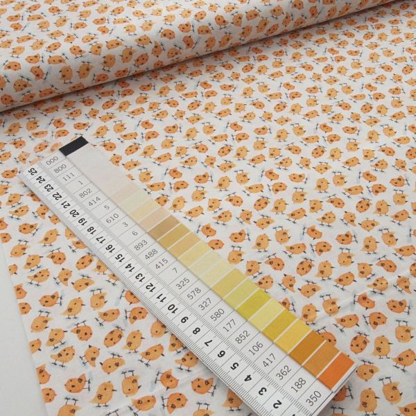 Baumwolle kleine Küken Bauernhof gelb – On the Farm by Terry Runyan