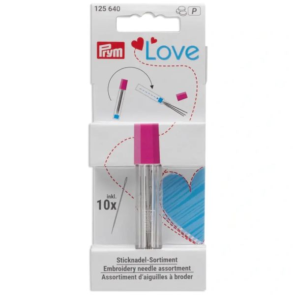 Sticknadeln mit Spitze und ohne Spitze - 10 Nadeln im Köcher von Prym LOVE