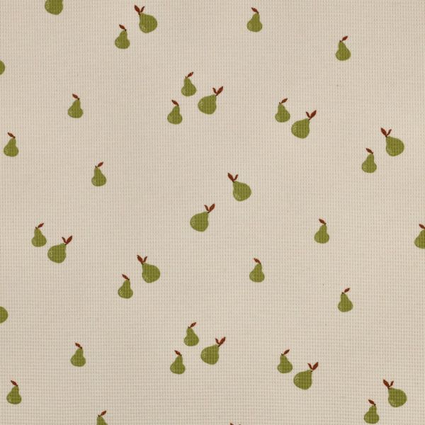 Waffel Jersey mit Birnen natural – Baumwolljersey Pears mit schöner Struktur