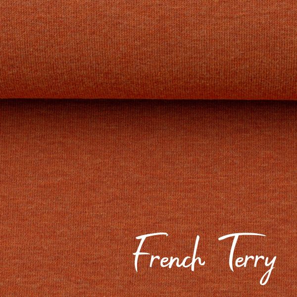 Sweat uni terracotta meliert - French Terry MAIKE Melange von Swafing