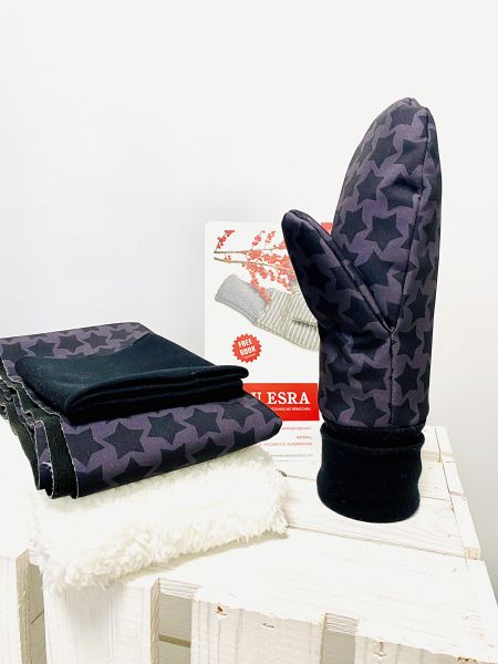 DIY Nähset für Handschuhe FRAU ESRA • Fäustlinge aus Softshell und Teddy Gr. S-L