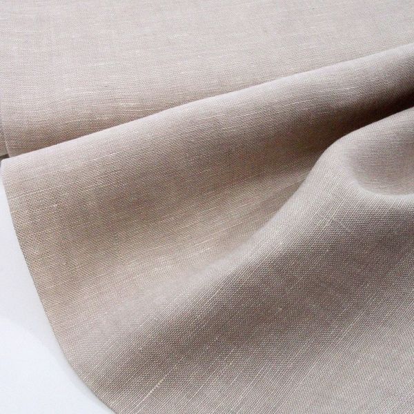 acufactum reines Leinen - natur beige meliert und vorgewaschener Leinenstoff 160g