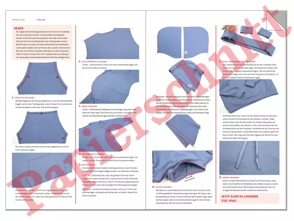 Schnittmuster HERR JONA • oversized Hoodie mit Fronttasche für Herren • Gr. XS-XXL Sweater