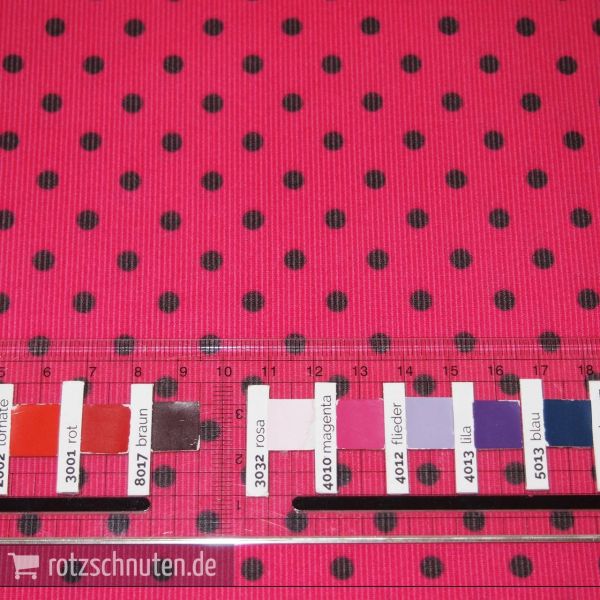 Feincord JOST Punkte pink braun - Dots