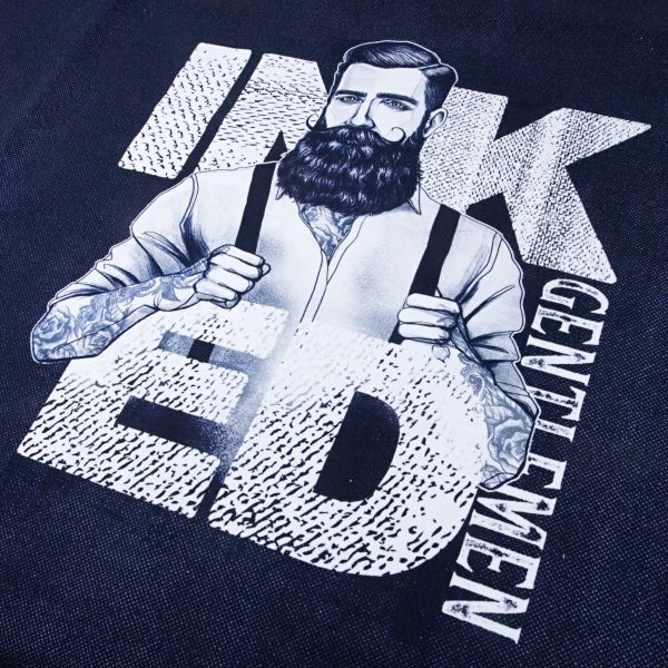 Sweat Inked Gentlemen – Hipster navy blau von Thorsten Berger – 80cm Panel French Terry