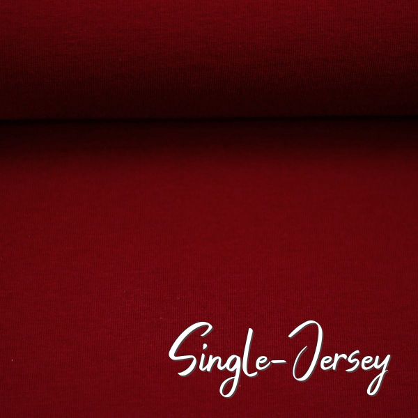 Jersey uni dunkelrot – Baumwolljersey bordeaux Vanessa von Swafing