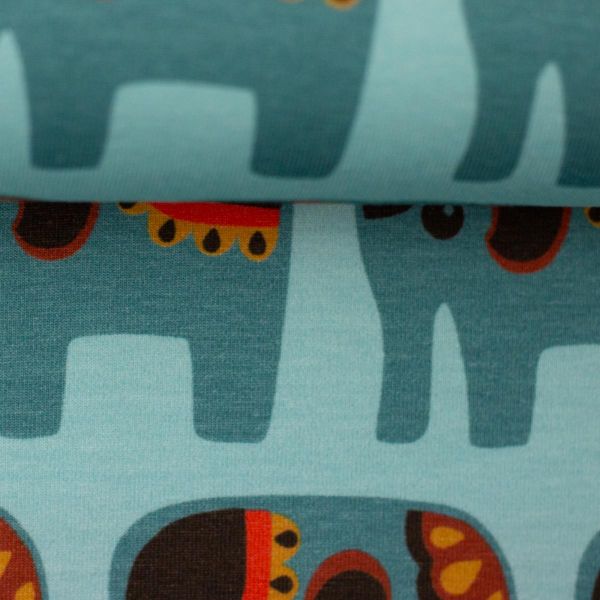 Jersey Retro Elefanten türkis - Gigantito by Bienvenido Colorido