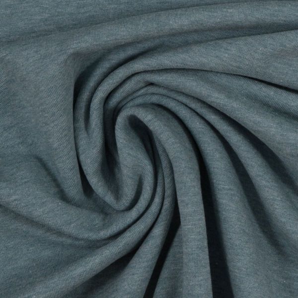 Soft Sweat uni rauchblau meliert - HEIKE Melange von Swafing