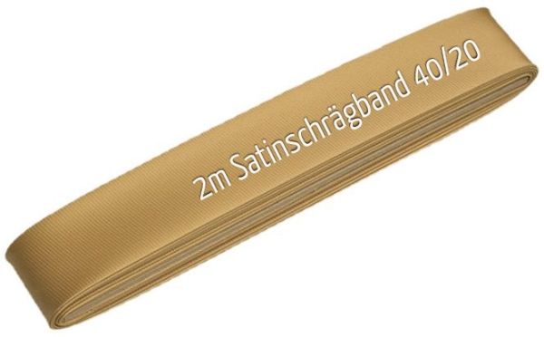 2m Satin Schrägband gold - Gütermann Satinschrägband 40/20/10