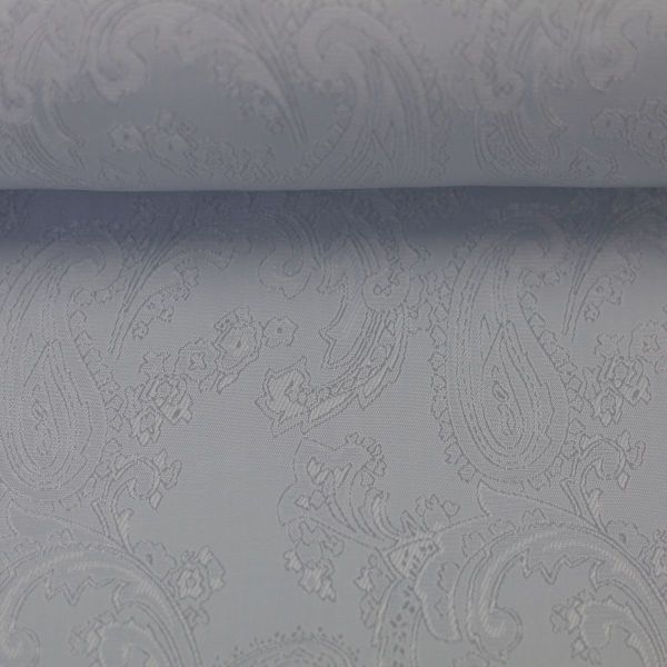 Futterstoff Filati eisblau-hellgrau mit Paisley – Swafing